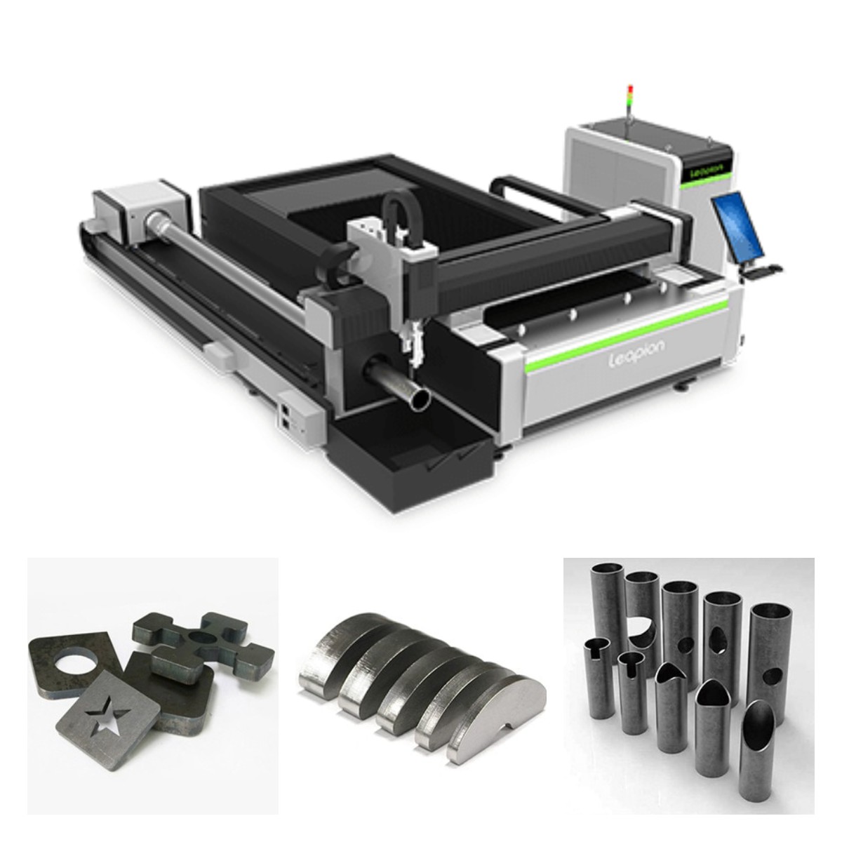 Machine de d&eacute;coupe laser &agrave; fibre &agrave; double usage pour feuilles et tubes LF-ST