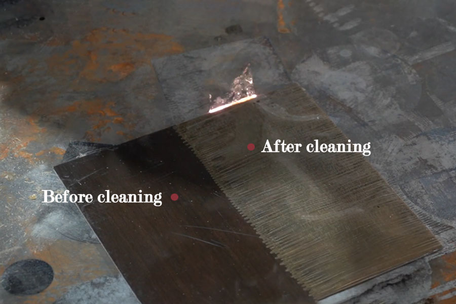 Comparaison avant et apr&egrave;s nettoyage laser