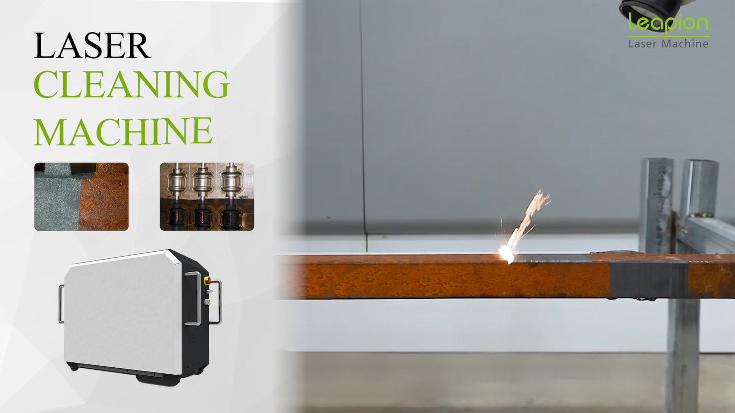Machine de nettoyage laser à fibre portable Leapion LCL avec une petite taille et un nettoyage rapide